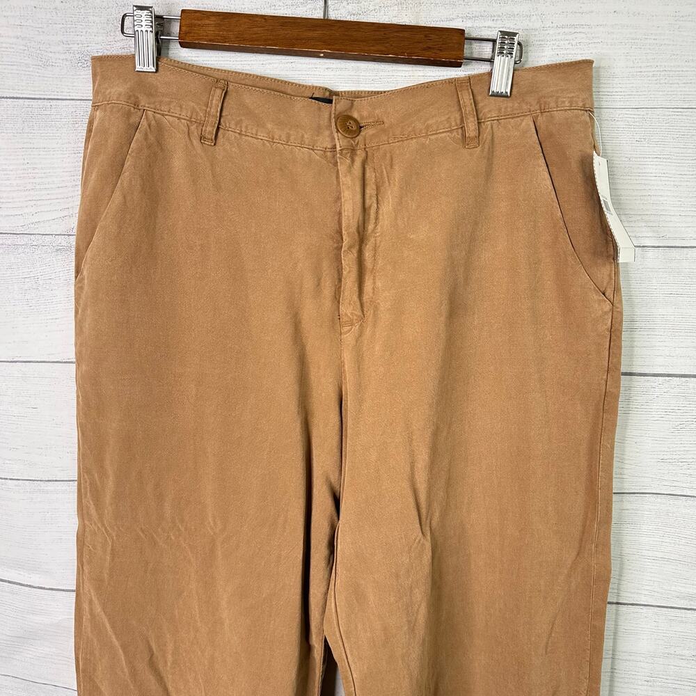 Kut From the Kloth size 8 Charlotte Crop Wide Leg Trouser Pants Linen Blend NEW - Picture 3 of 9